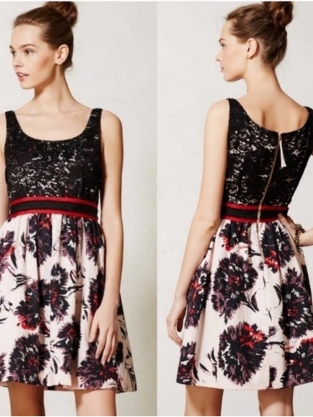 Peter Sam x Made in Kind Anthropologie Brushstroke Blossomdress  Floral Dress 4